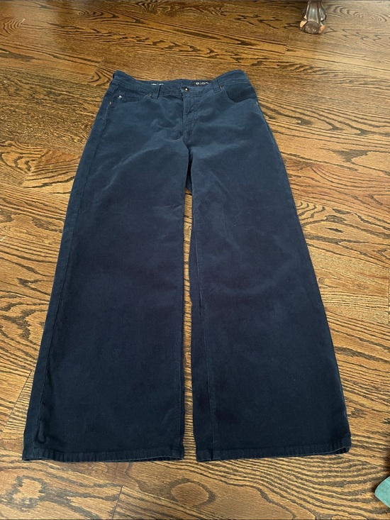 Ag Adriano Goldschmied Pants - Ag Adriano Goldschmied Saige Wide Leg Crop Corduroy Pant